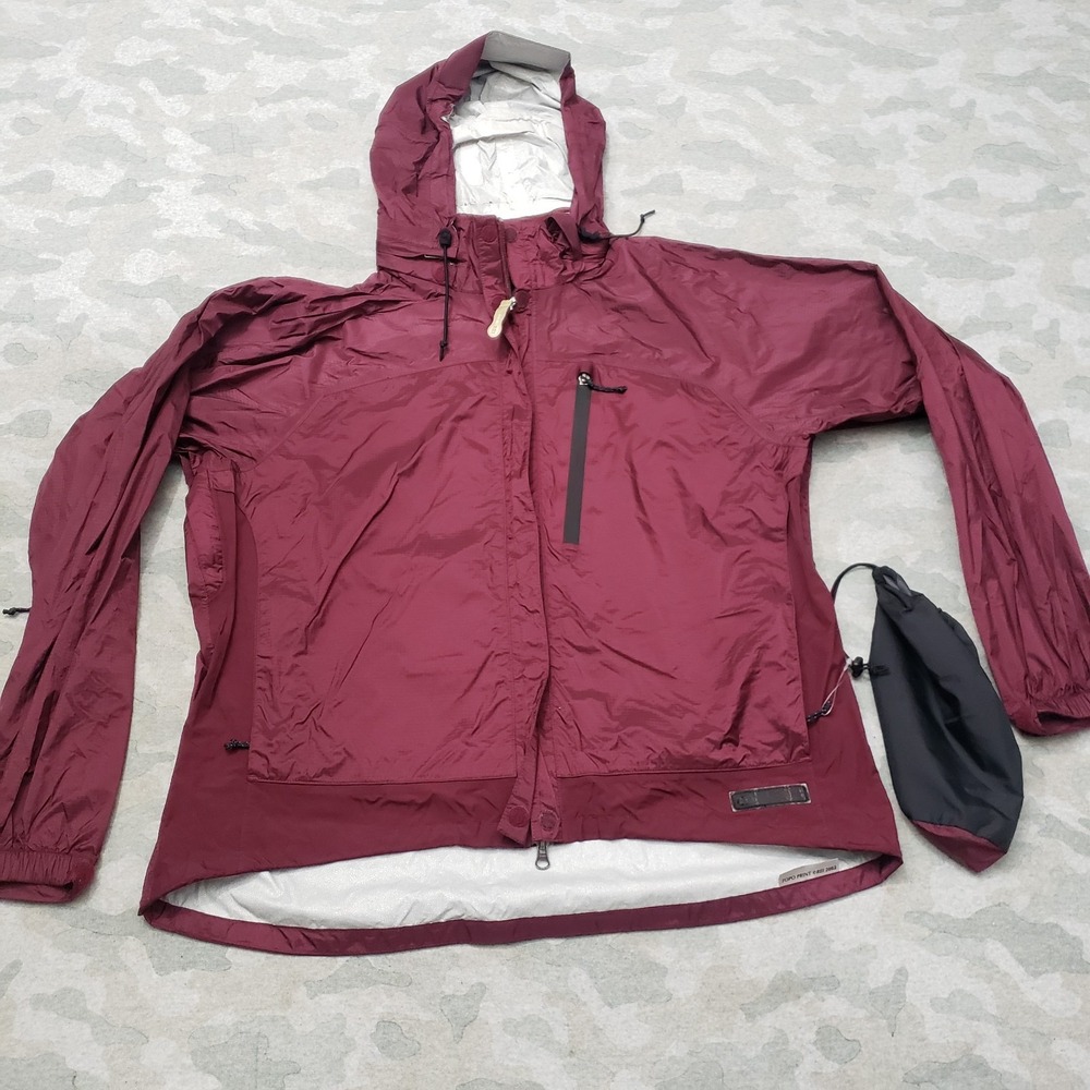 REI Jacket Womens XL Red Windbreaker Full Zip‎ Hooded Long Sleeve Outdoors